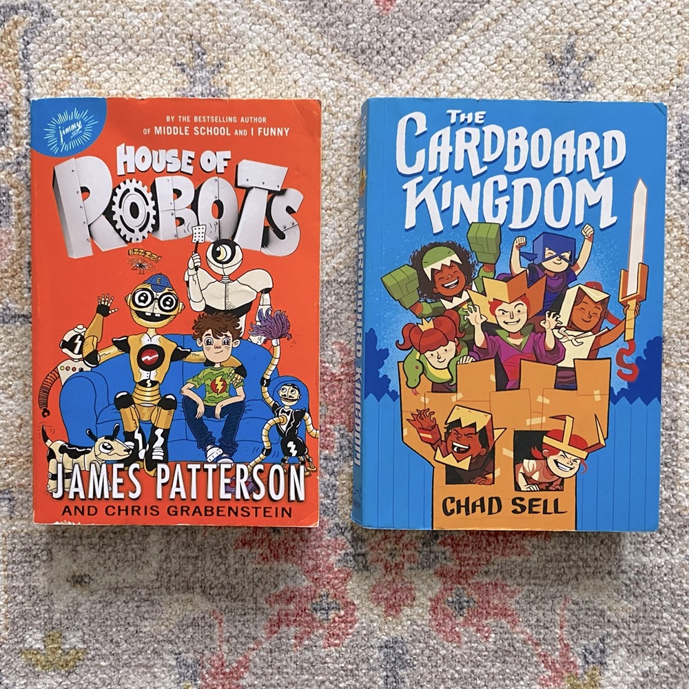 House of Robots book and The Cardboard Kingdom graphic novel bundle